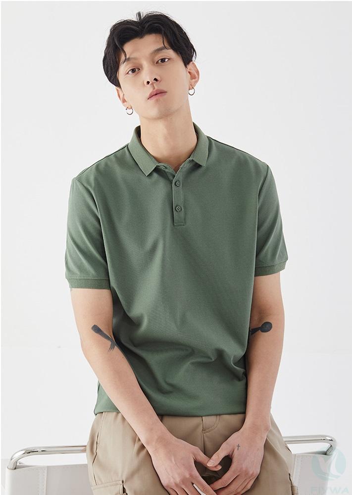 Casual Paul Short Sleeve Solid Color Lapel T-Shirt 2024 Summer Basic Men's Polo Shirt Wholesale FLY-MT-002