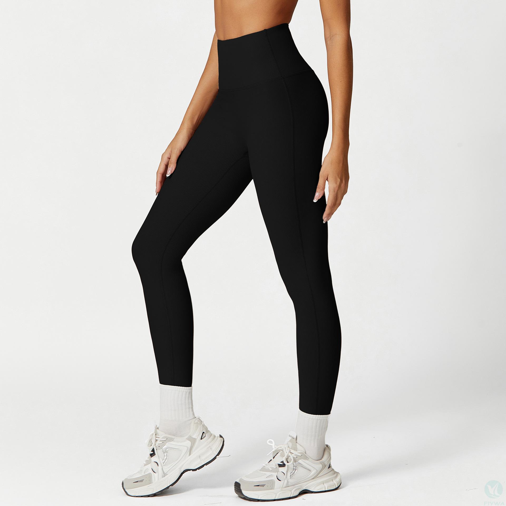 New high waisted, hip lifting, slimming yoga wide leg pants, women＇s yoga wide leg pants for running exercise