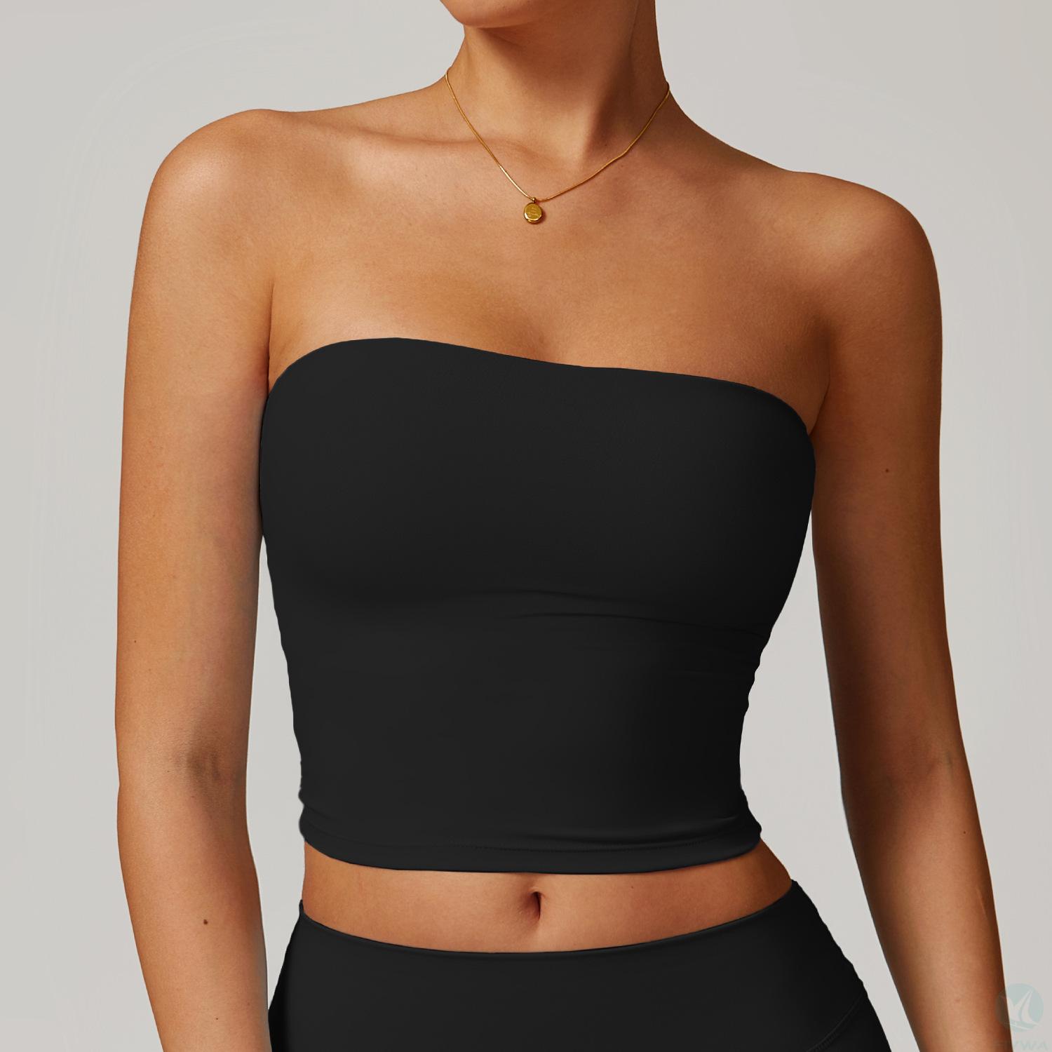 European and American women＇s strapless sexy back sports bra, shock﹣absorbing quick drying fitness yoga top