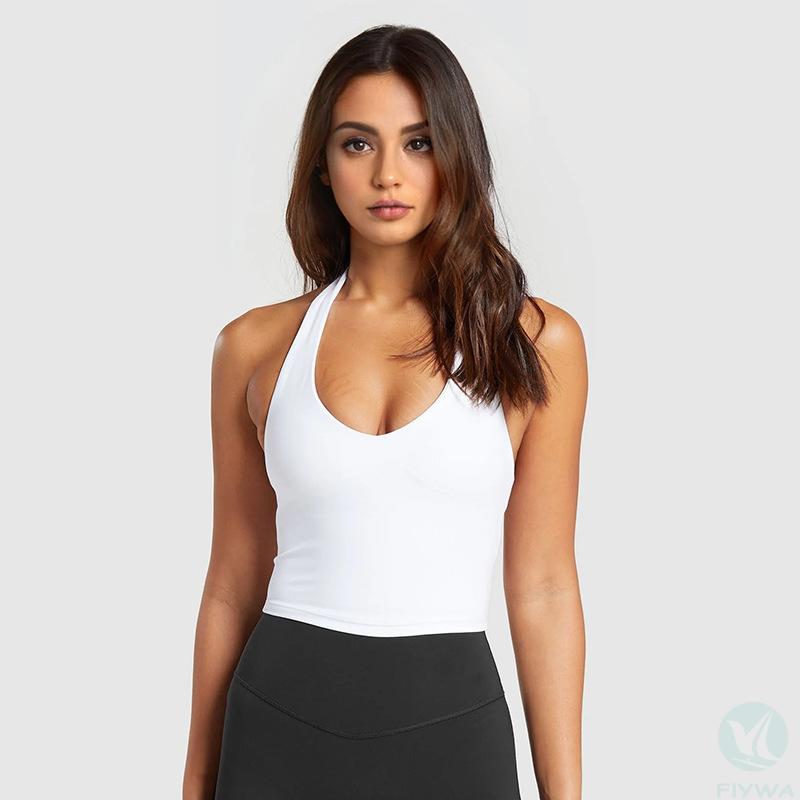 2024 New Yoga Bra, Sports Beauty Back Hanging Neck Underwear, High Strength Tank Top for Women＇s Fitness, Shock resistant and Anti sagging Strap