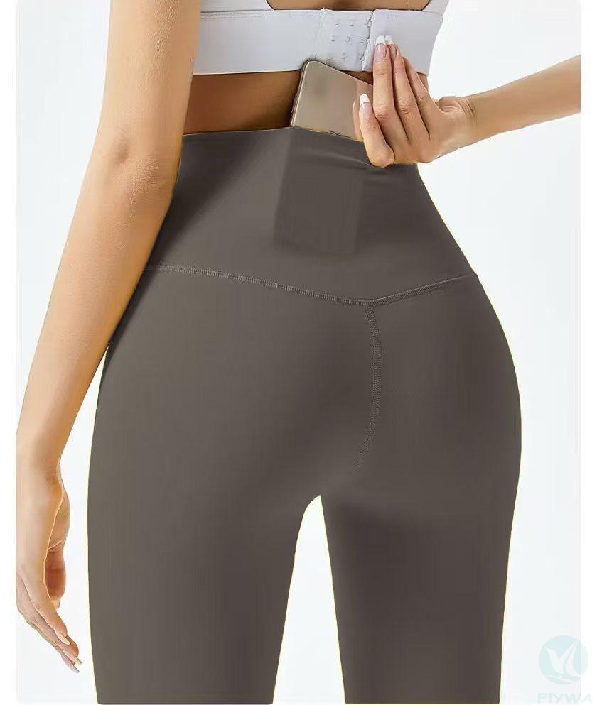 Women＇s High Waist Fitness Yoga Pants Customized Fitness Breathable Underpants Elastic Waist Spandex/Nylon Stereoscopic Sports