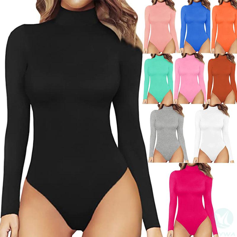 Winter and spring casual style women＇s long slim basic vest tight fitting high waisted jumpsuit