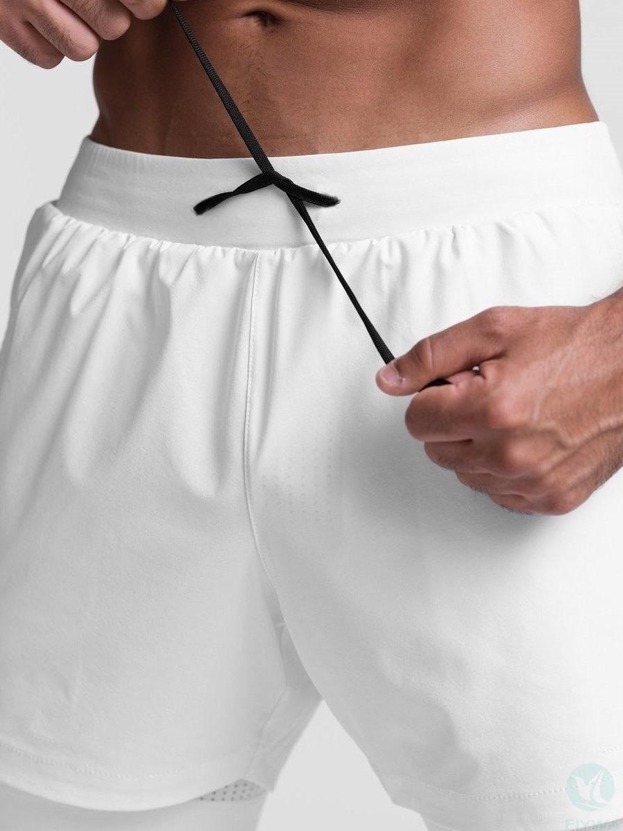 Wholesale custom logo polyester spandex sports shorts for men running shorts