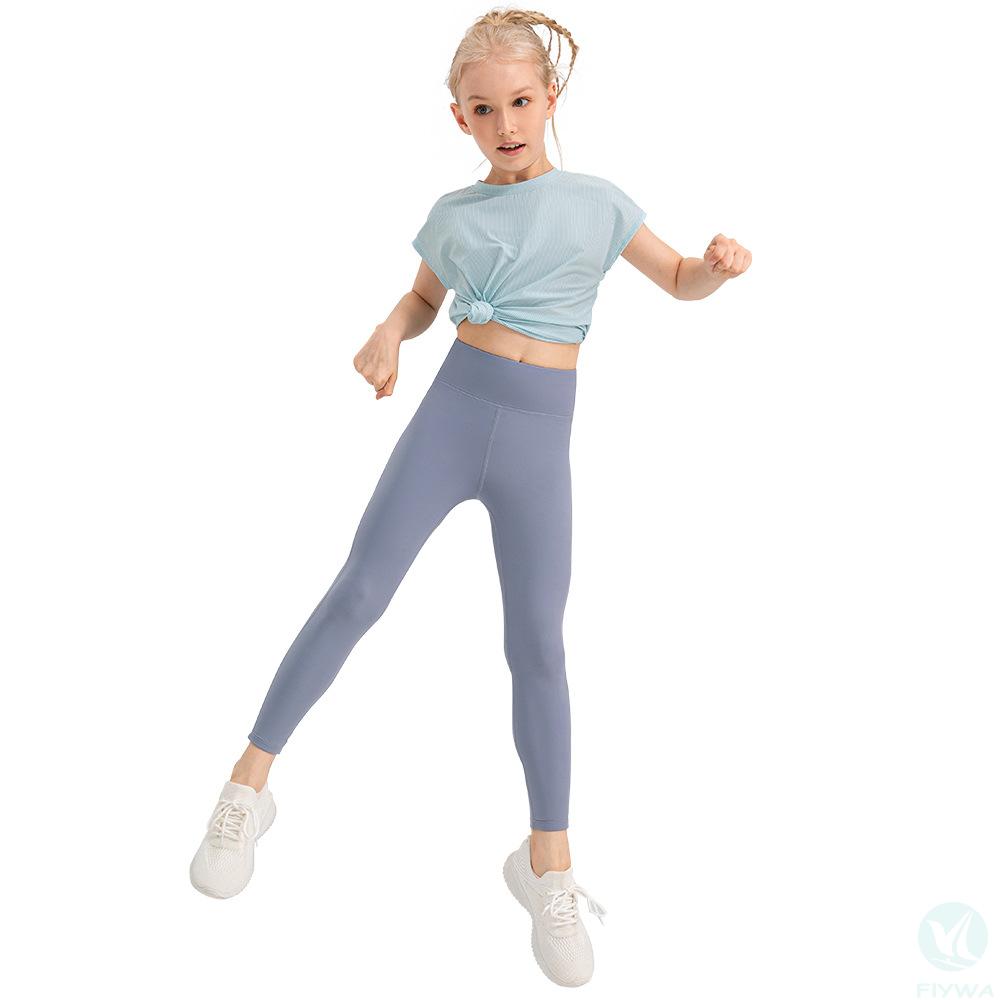 New design custom yoga leggings, children＇s gym exercise leggings, seamless yoga leggings, children＇s leggings