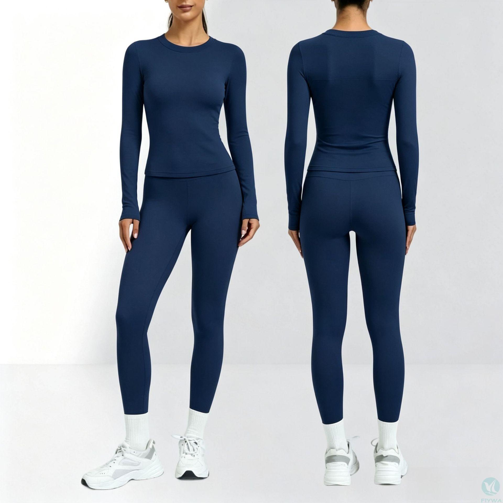 Long Sleeve and Full Length Leggings Yoga Set